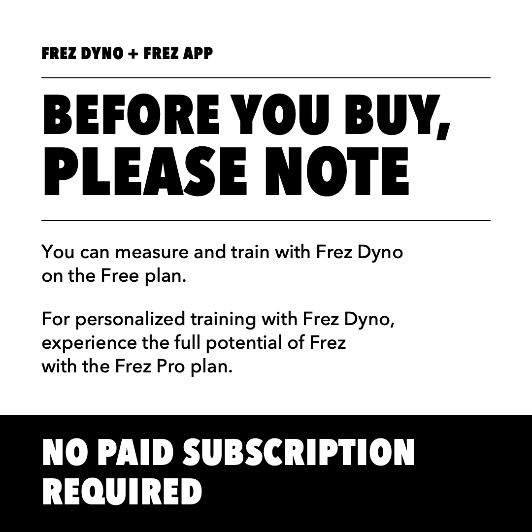 Frez Dyno Free plan and optional Pro plan purchase note