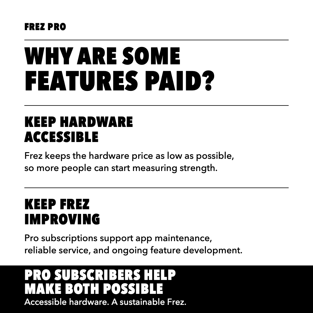 Why some Frez app features are paid